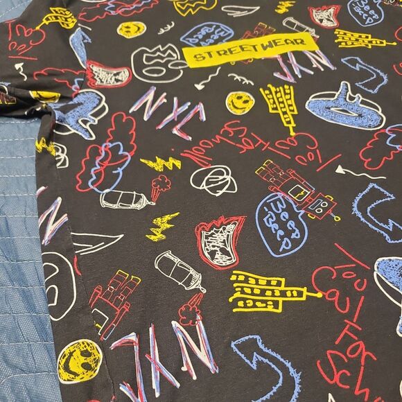 Original Gravity Streetwear graffiti T-shirt Men's Size M Grunge NYC Goth - Picture 2 of 7